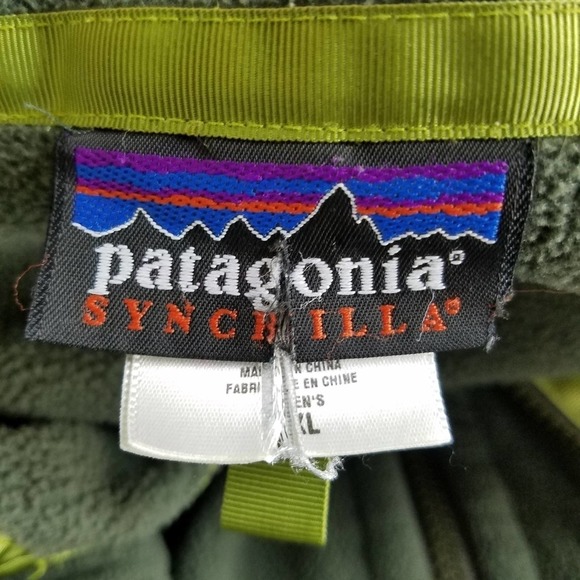 Patagonia Green Synchilla Zip Up Jacket Size XL - Picture 6 of 8